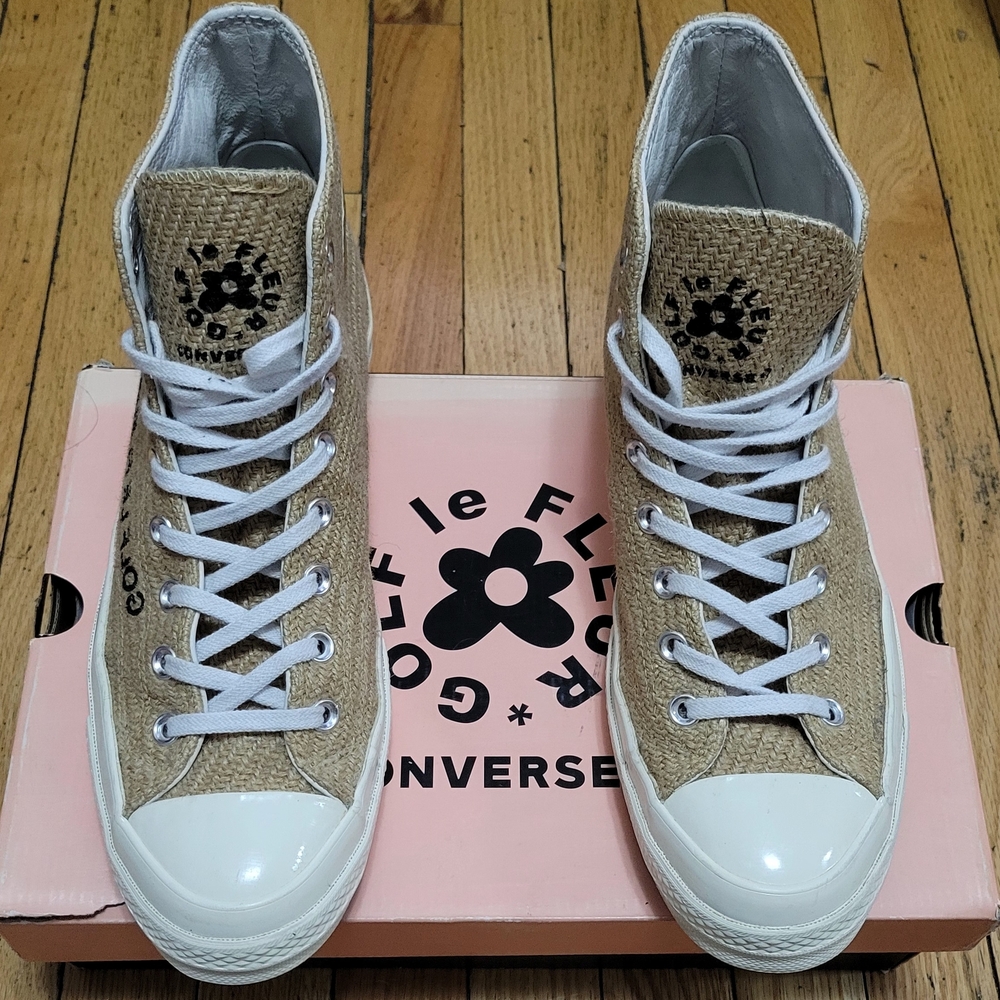 Converse Golf Le Fleur High Top Wheat US 10.5 - Picture 4 of 9
